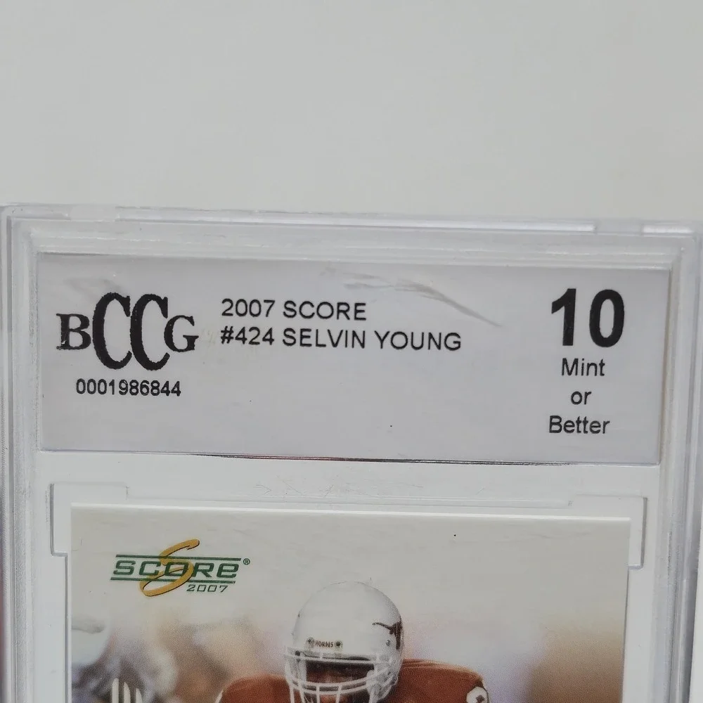 2007 Score Selvin Young Rookie Card #424 BCCG 10 Mint Or Better Texas Longhorns